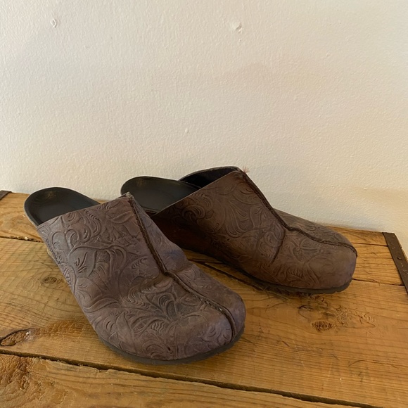 Papillio by Birkenstock Brown Clog Mule L 8 39 Cork Delores Wedge - Picture 8 of 12